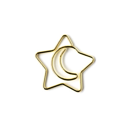 Clips - Star- Moon - Gold- Small 