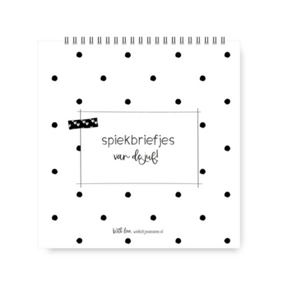 Spiekbriefjes van de juf