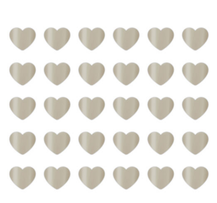 Stickers Mini hearts champagne