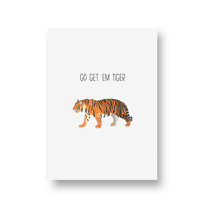 Ansichtkaart Go get 'em tiger 