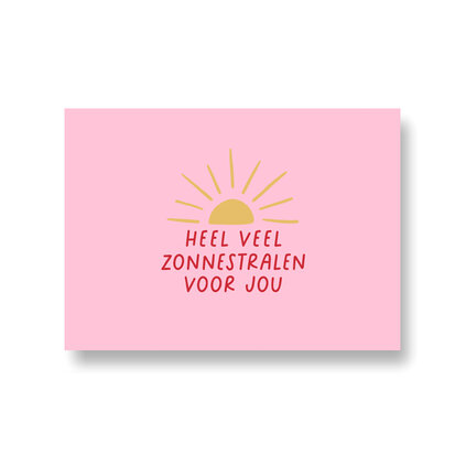 Ansichtkaart Heel veel zonnestralen voor jou