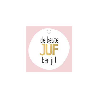 Cadeaulabel De beste juf ben jij!