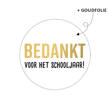 Sticker Bedankt voor het schooljaar!