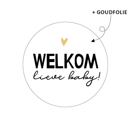 Sticker Welkom lieve baby!