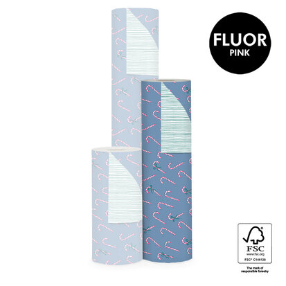 Cadeaupapier Candy Blue - Stripes Jade Blue