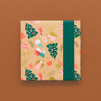 Cadeaupapier Time Nude - Jade Blue