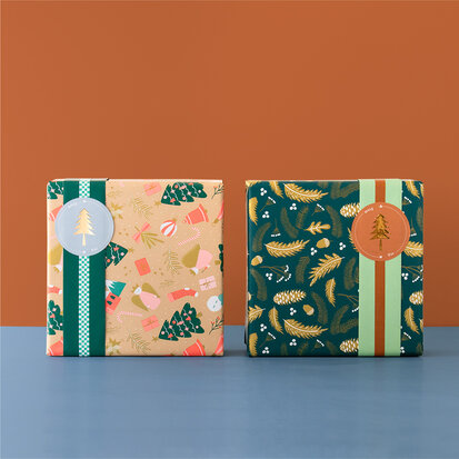 Cadeaupapier Time Nude - Jade Blue