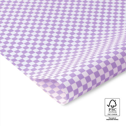 Vloeipapier Check - Lavender 