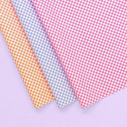 Vloeipapier Check - Fluor Pink 