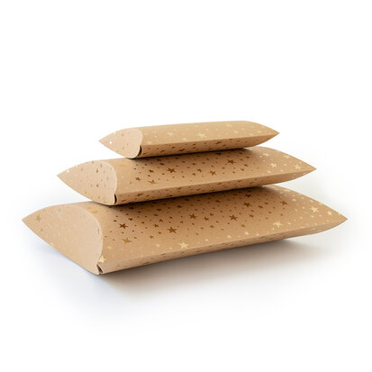 Pillow boxes - Medium - Craft Golden Stars 