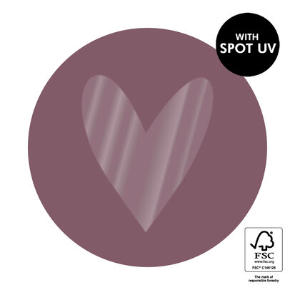 Stickers Heart Spot UV - Beet Red 