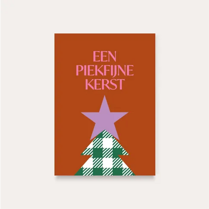 Kerstkaart Een piekfijne kerst