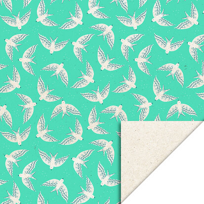 Cadeauzakjes Birds Mint 27 x 34