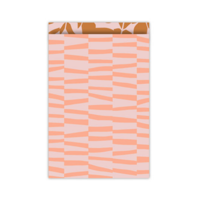 Cadeauzakjes Bold Lines '24 peach/roze 17 x 25 cm 