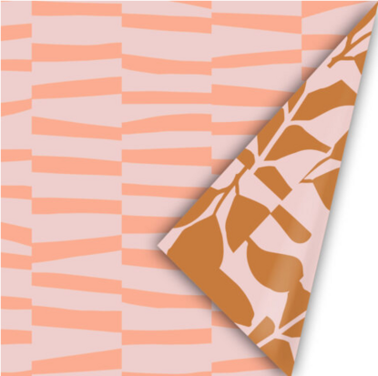 Cadeaupapier Bold lines ’24 peach/roze