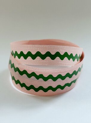 Krullint Waves roze/groen