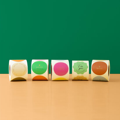 Stickers Multi - Text Gold - Calm