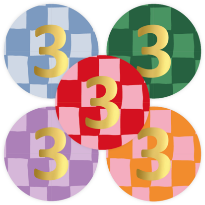 Sticker Handdraw grid 3 (5 varianten) 