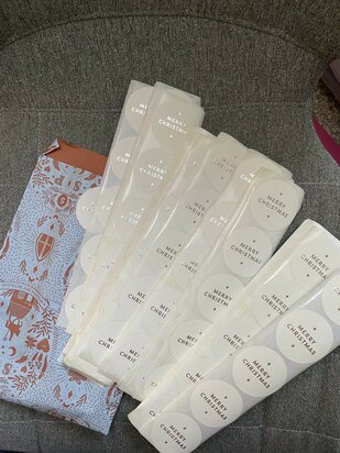 Stickers Merry Christmas zilver