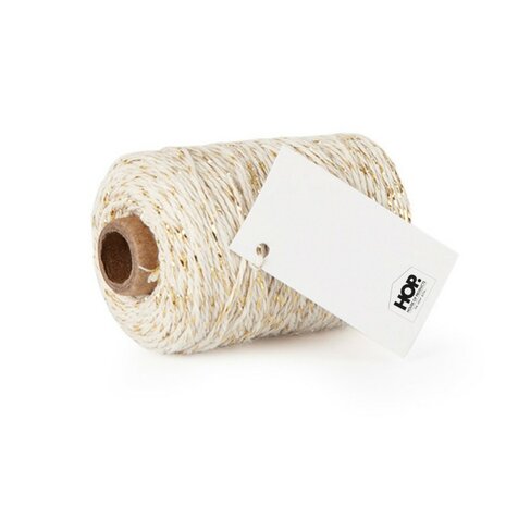 Cotton cord cream/gold roll