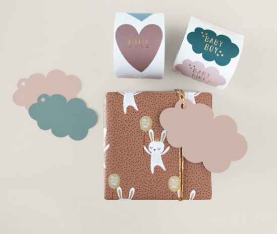 Cadeaulabel Cloud pink