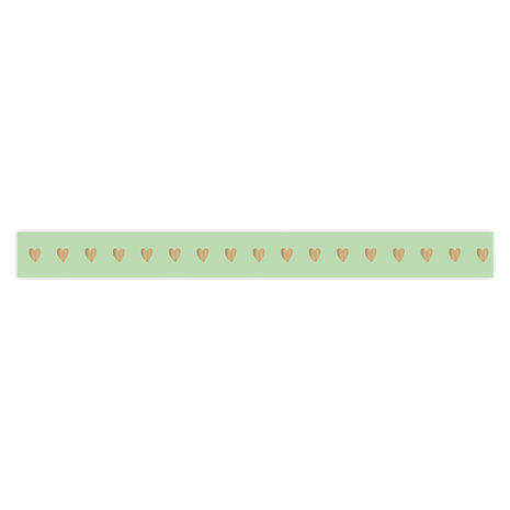 Krullint Heart - gold mint green