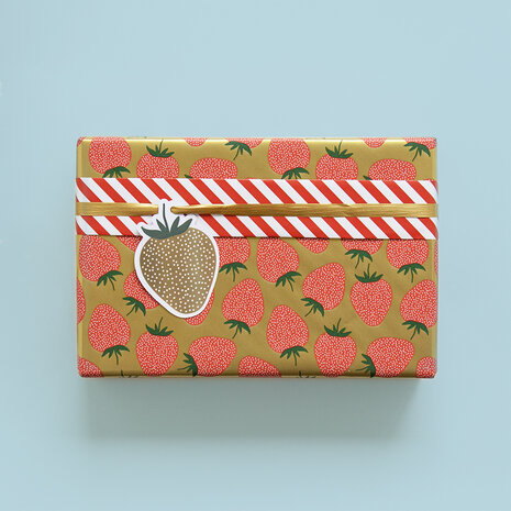 Cadeaulabel Strawberry gold