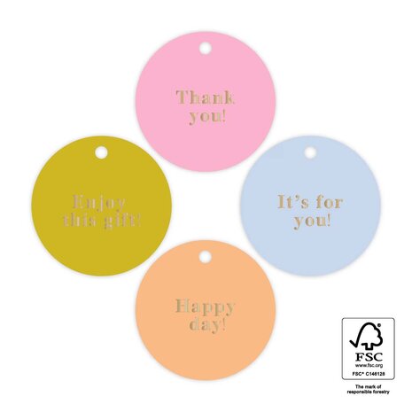 Cadeaulabels Multi Happy bright