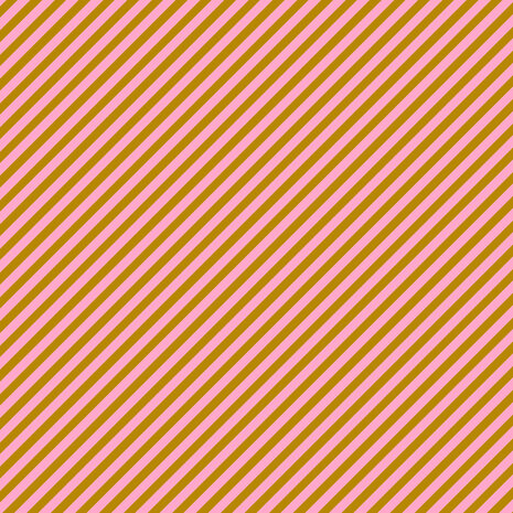 Blokbodemzak Stripes Candy Pink - Retro Yellow middel