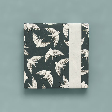 Cadeaupapier Birds night blue
