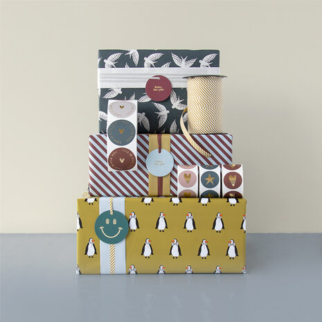 Cadeaupapier Birds night blue