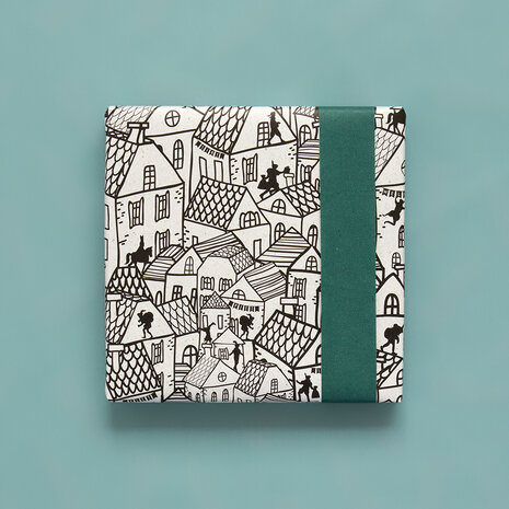 Cadeaupapier Sint Dorp - jade blue