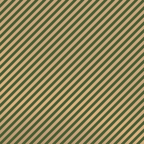 Vloeipapier Stripes - Forest Green / Gold