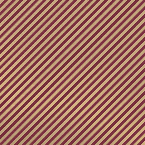 Vloeipapier Stripes - Beet Red / Gold 