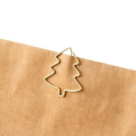 X-mas Clips - Tree - Gold Small 