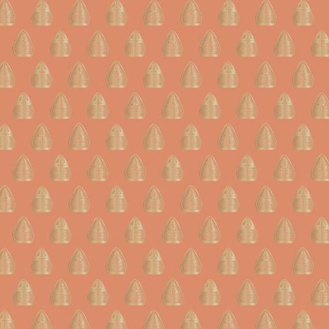 Cadeaupapier Sint Mijter Orange Goud Folie