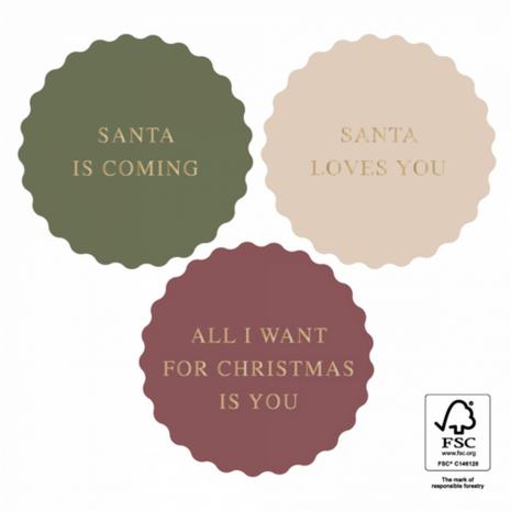 Stickers Multi - Santa Love Gold - Faded '22