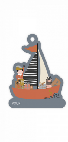 Cadeaulabel Duo - Pakjesboot piet 