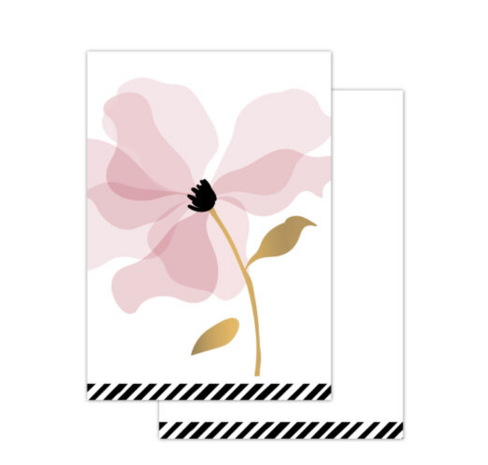 Mini kaartje Layered petals roze