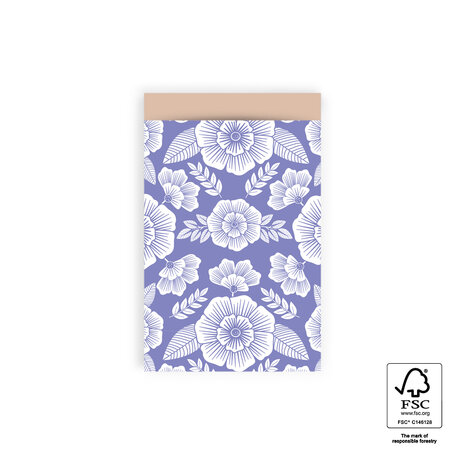 Cadeauzakjes Flowers Violet - Nude 12 x 19