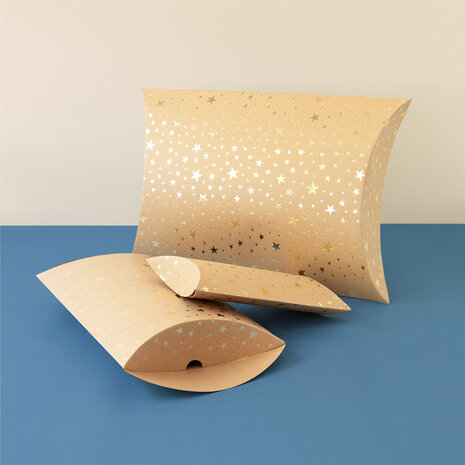 Pillow boxes - Medium - Craft Golden Stars 