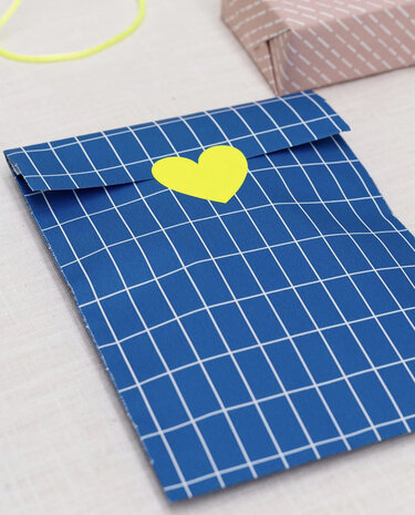 Cadeaupapier Grid blue