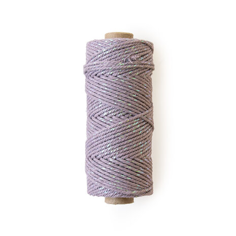 Cotton cord Irisé lavender parelmoer roll