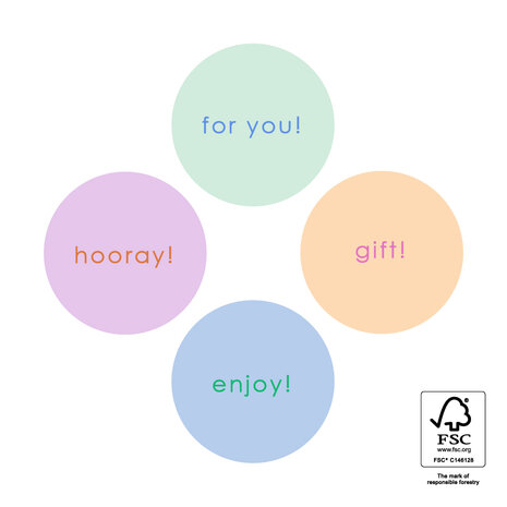 Stickers Multi - Text multicolour EN