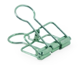 Binder clips medium green