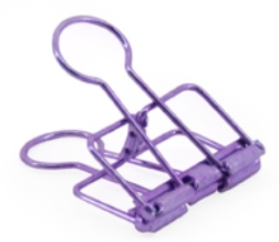 Binder clips medium purple
