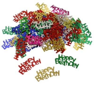 Zakje confetti Happy birthday (multi)