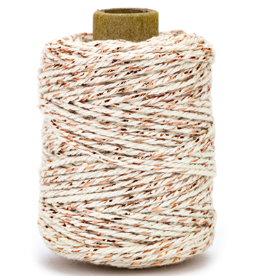 Cotton cord cream/copper roll