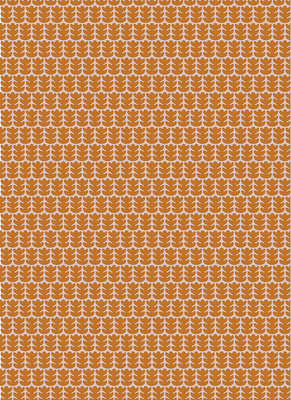 Cadeaupapier Little oak leaves caramel on nude