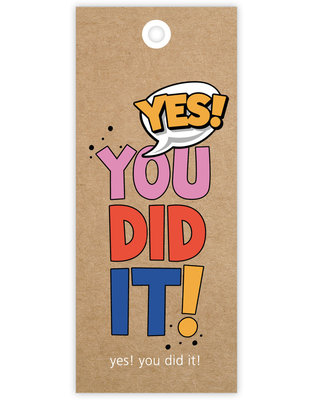 Cadeaulabel Yes you did it! (lang)
